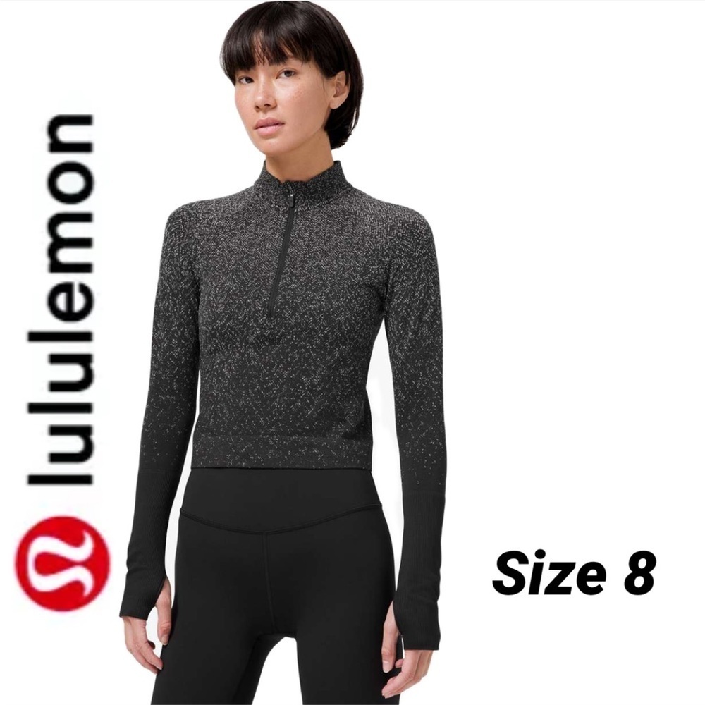 Lululemon Rest Less Cropped 1/2 Zip size 8